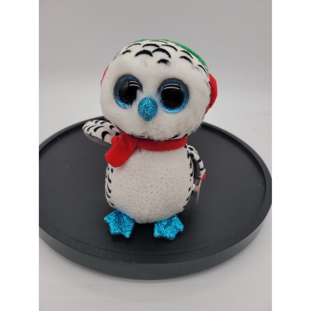 Ty Beanie Boo Boos Nester the Owl Christmas Xmas 2018 7"